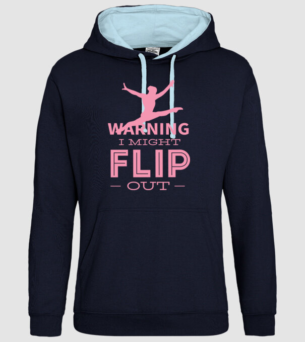Gimnast model albastru închis pe tricou