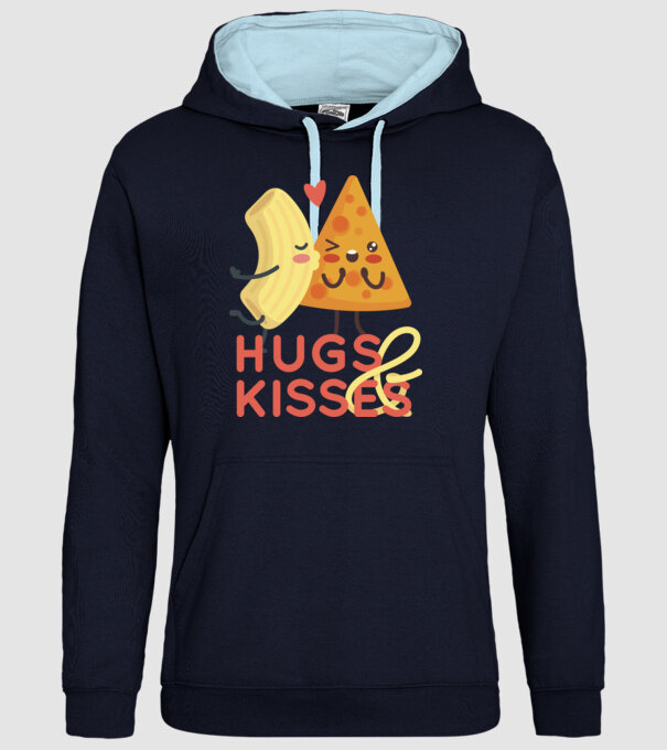 'Hawaii pizza dragoste tricou drăguț Valentine''s Day' model albastru închis pe tricou