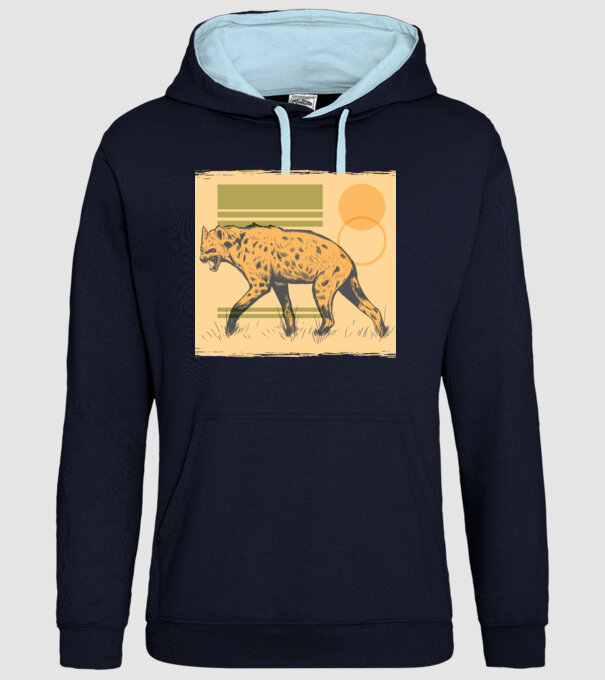 Hienă model albastru închis pe tricou