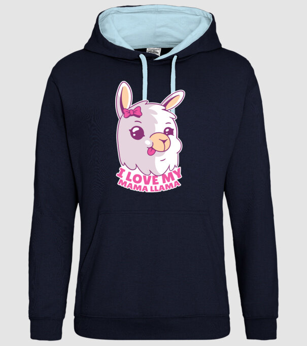 I Love My Papa Llama tricou drăguț cu lamă pentru bunica model albastru închis pe tricou