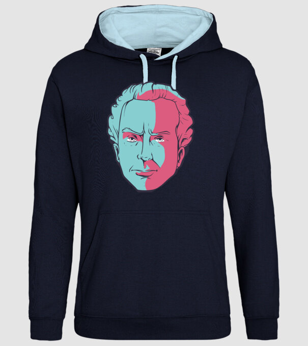Immanuel Kant model albastru închis pe tricou