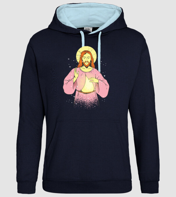 Iisus Hristos model albastru închis pe tricou