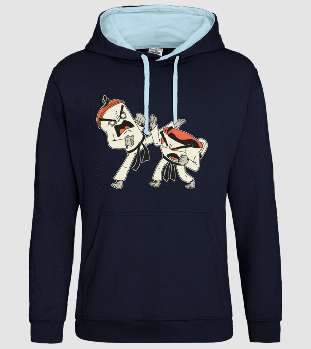 Cafea vs ceai model albastru închis pe tricou