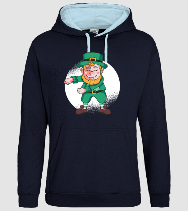 Leprechaun Floss - St. Patrick DAB dans model albastru închis pe tricou