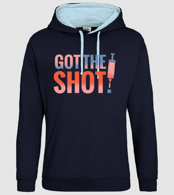 Am fost vaccinat model albastru închis pe tricou