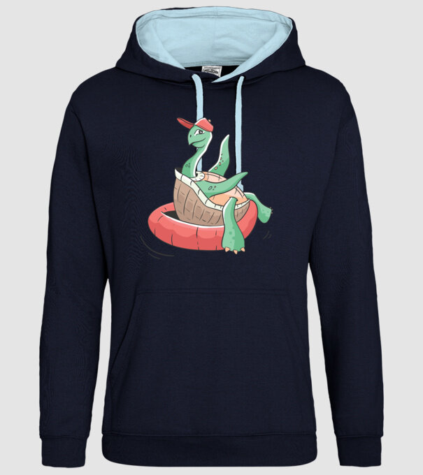 Broască țestoasă cool model albastru închis pe tricou
