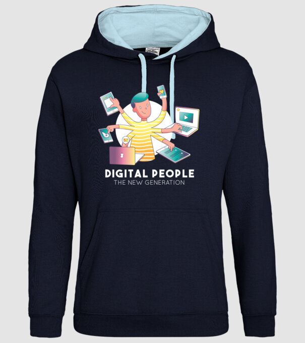Oamenii multitasking sunt generația viitoare model albastru închis pe tricou