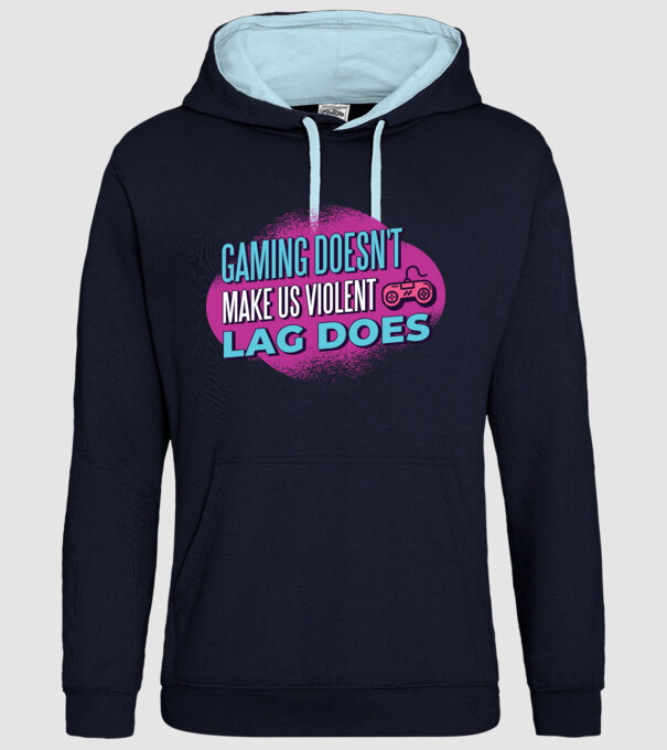 Nu jocul te face agresiv, ci LAG-ul model albastru închis pe tricou