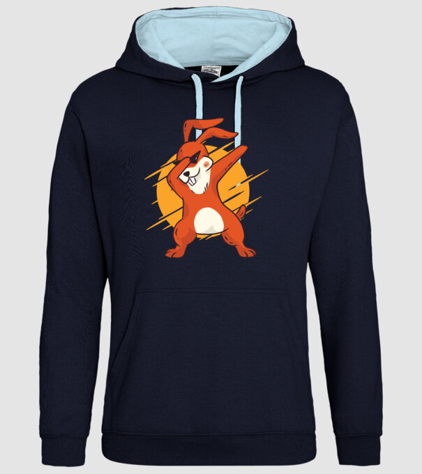 Iepuraș DAB model albastru închis pe tricou