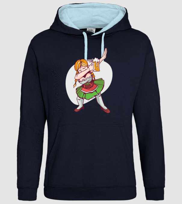 Oktoberfest DAB Fată cu ulcior model albastru închis pe tricou