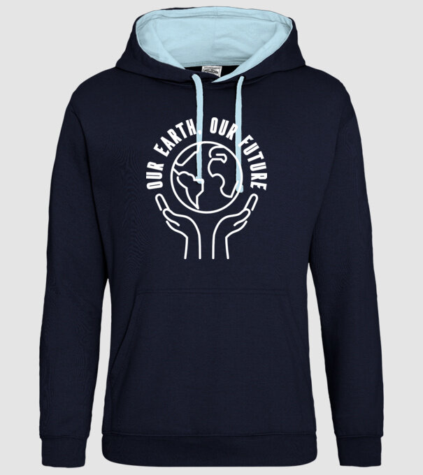 Our earth Our Future - Ziua Pământului model albastru închis pe tricou