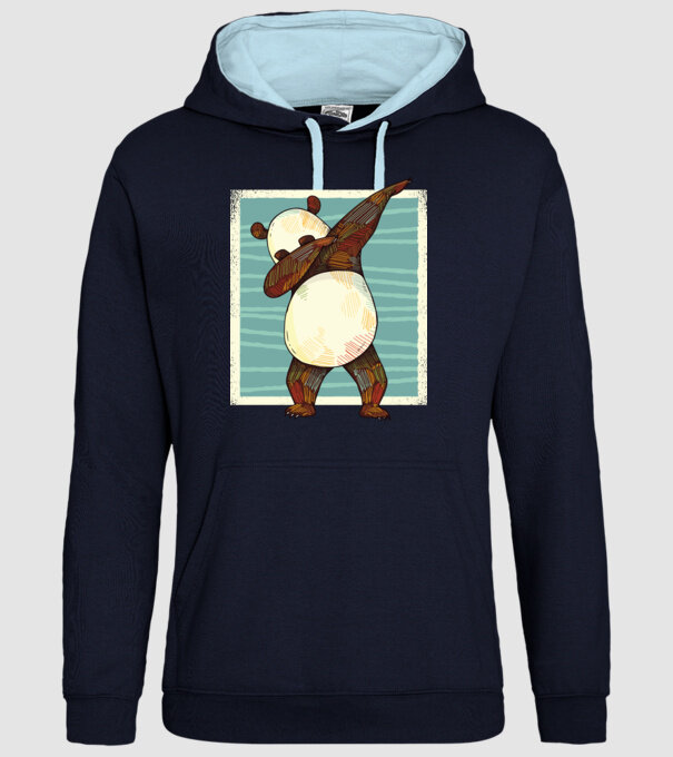 Panda DAB dans model albastru închis pe tricou