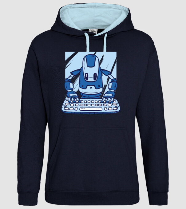 Automatizare robot model albastru închis pe tricou