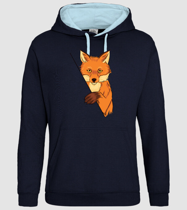 Vulpe model albastru închis pe tricou