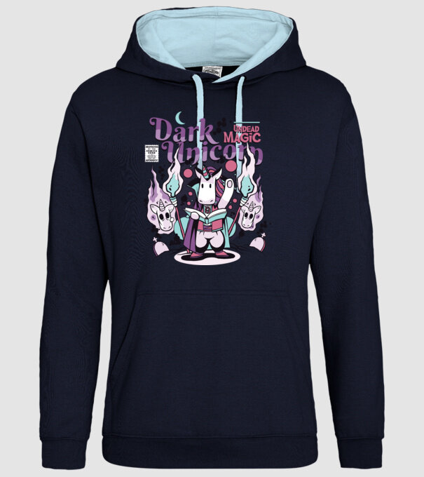 Magie neagră Unicorn model albastru închis pe tricou