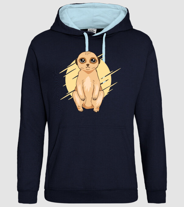 Suricată model albastru închis pe tricou