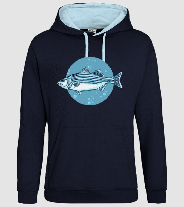 Biban de mare model albastru închis pe tricou