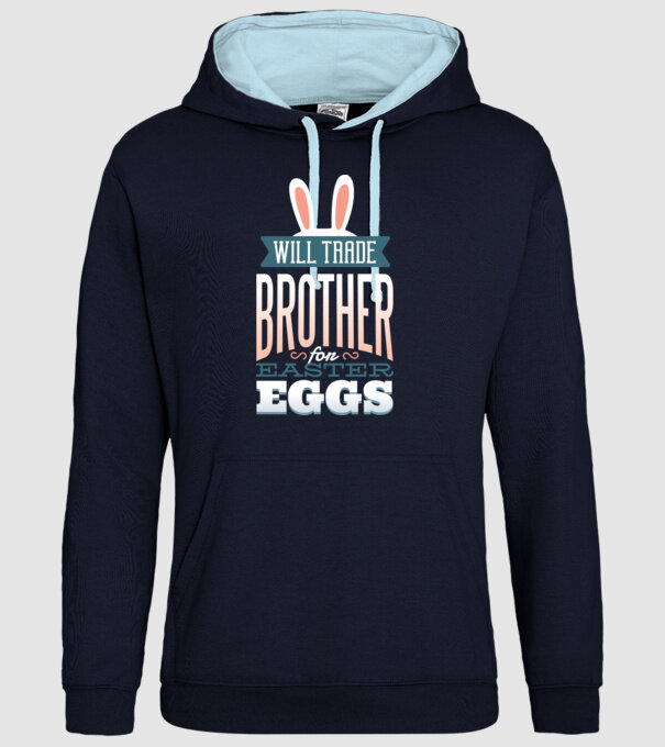 O schimb pe sora mea pe un ou de Paște model albastru închis pe tricou