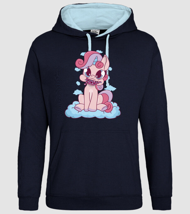 Unicorn cu bomboane model albastru închis pe tricou