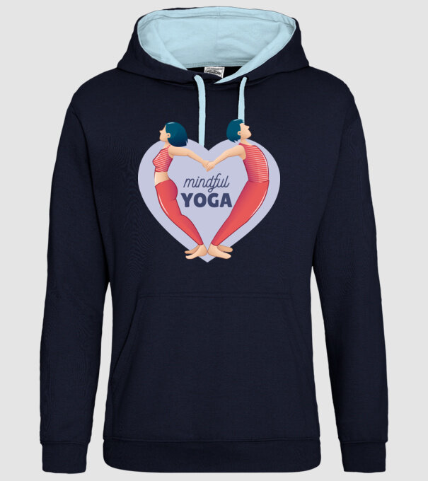 Dragoste Yoga - tricou Yoga model albastru închis pe tricou