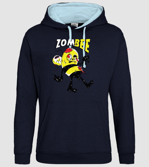 Zombee Albină Zombie model albastru închis pe tricou