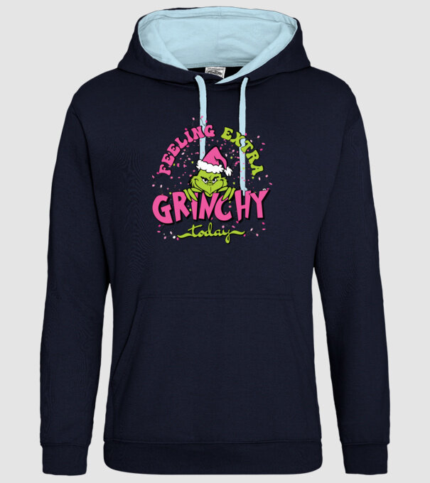 Feeling extra Grinchy today model albastru închis pe tricou
