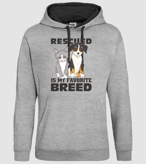 Rasa mea preferată este cea adoptată model gri pe tricou