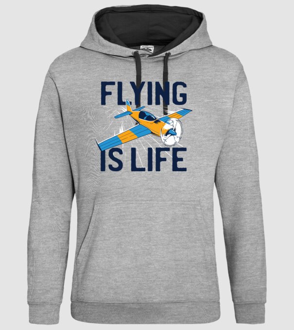 Zborul este viață model gri pe tricou