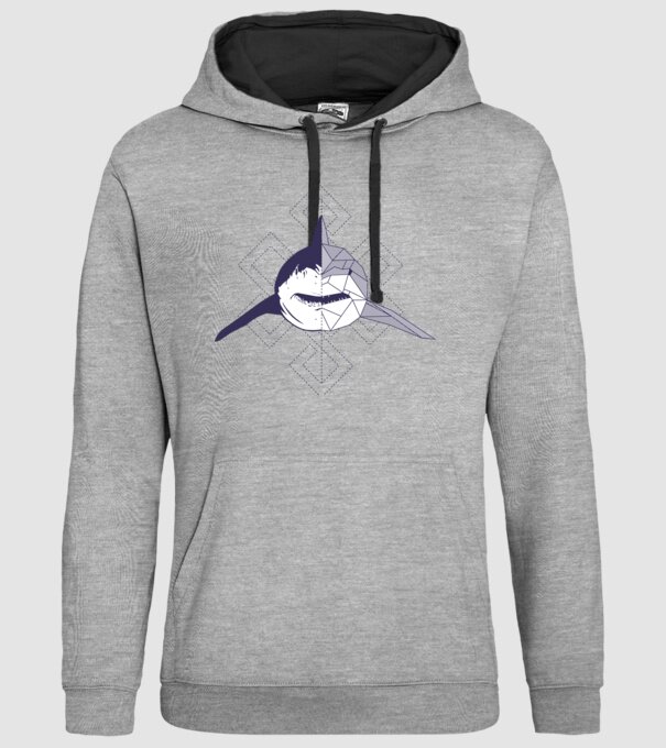 Rechin abstract model gri pe tricou