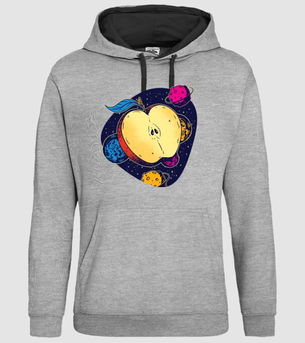 Mere în spațiu model gri pe tricou