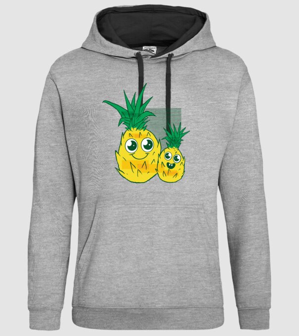 Familie Ananas model gri pe tricou