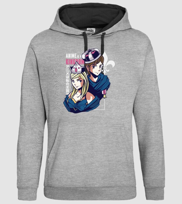 Anime este Regatul meu model gri pe tricou