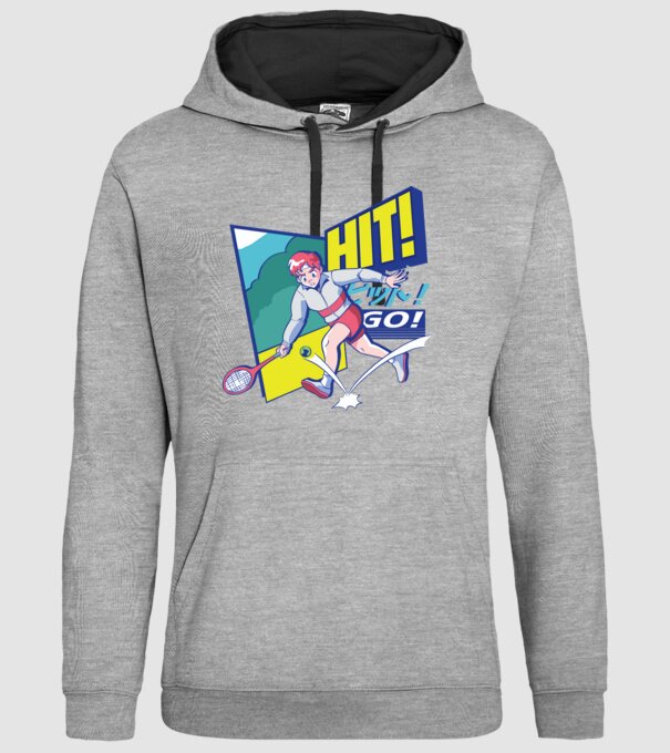 Anime Jucător de tenis băiat model gri pe tricou