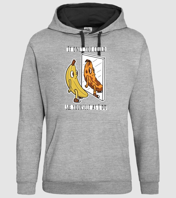 Oglindă Banană model gri pe tricou