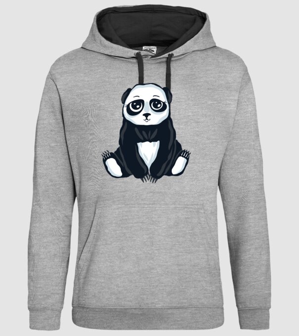 Panda drăguț model gri pe tricou