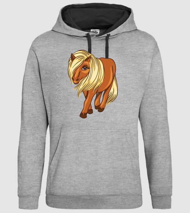 Ponei drăguț model gri pe tricou
