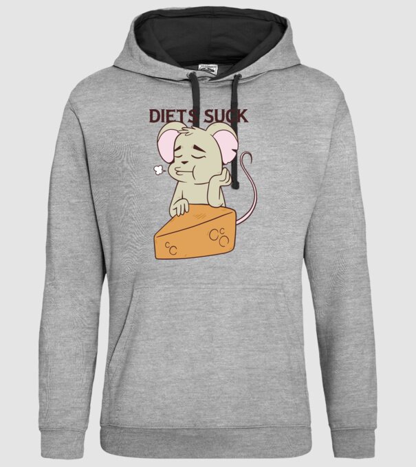 Șoricel diet model gri pe tricou