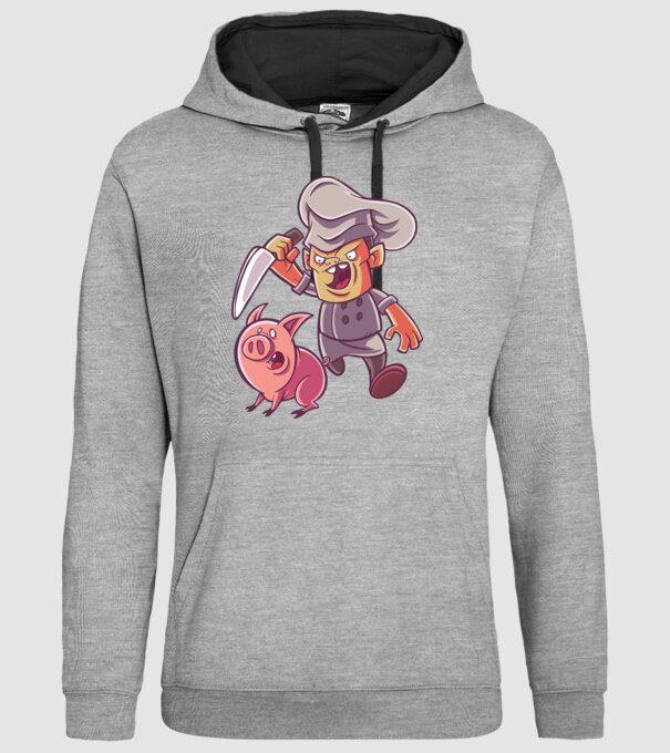 Sacrificare porc Măcelar model gri pe tricou
