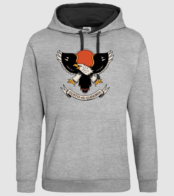 Eagle Tatuaj model gri pe tricou