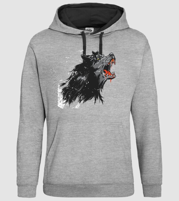 Urlet de lup model gri pe tricou