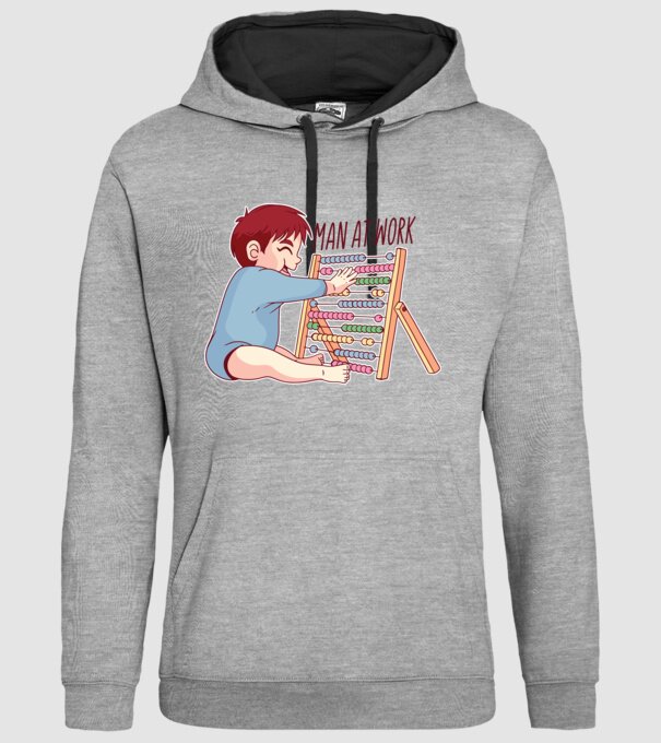 Bărbat la lucru tricou amuzant model gri pe tricou