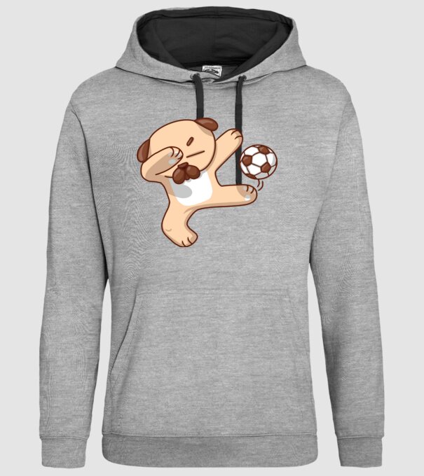 Cățel fotbalist DAB model gri pe tricou