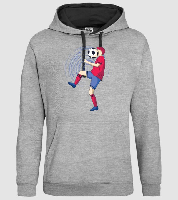 Fotbalist model gri pe tricou