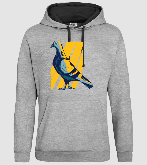 Porumbel model gri pe tricou