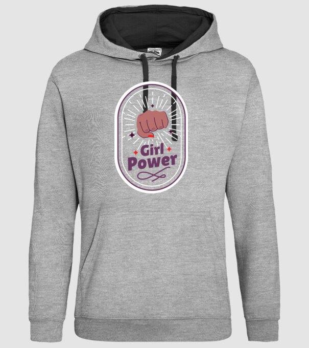 Girl Power Ziua Femeii model gri pe tricou
