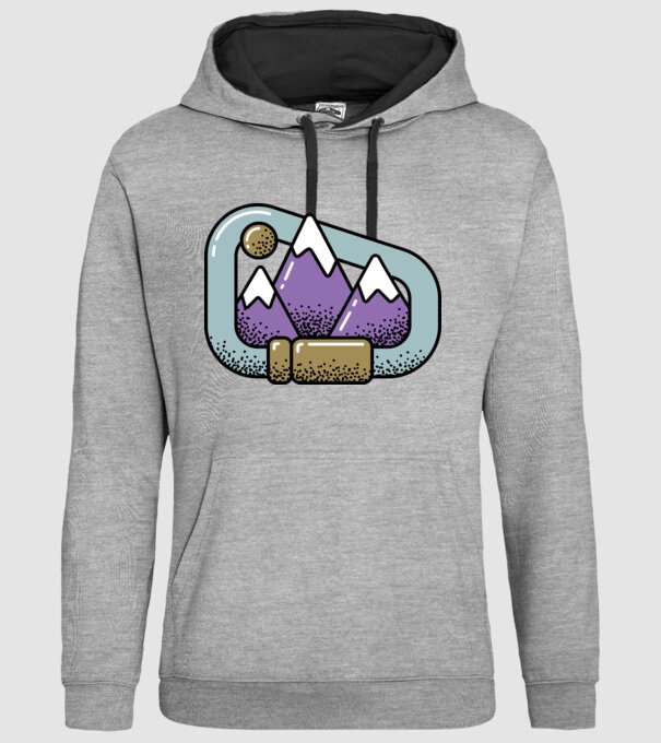 Carabină de alpinist model gri pe tricou