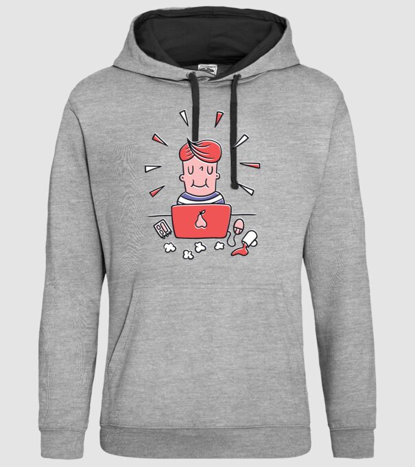 Imagine Home Office model gri pe tricou