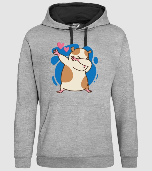 Hamster DAB model gri pe tricou