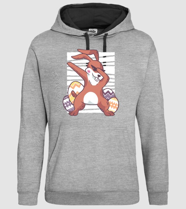 Iepure de Paște DAB model gri pe tricou
