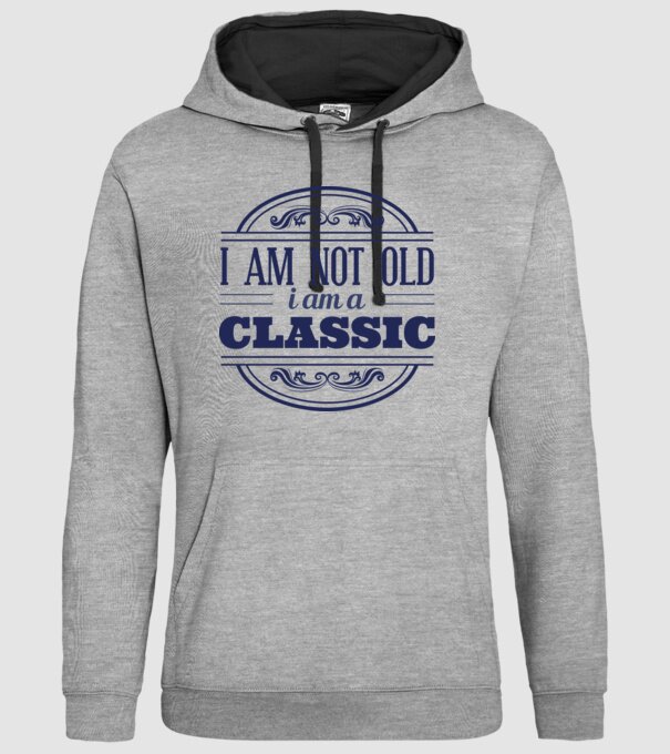 'I''m not old, I am a Classic' model gri pe tricou